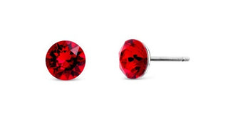Crystalp Orecchini popolari con cristalli rossi Tubby Mini 4200.LSI.R