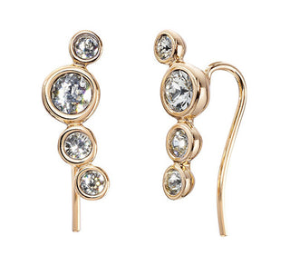 Crystalp Orecchini lunghi placcati oro con cristalli Solace 42217.G