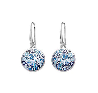 Crystalp Sophisticated dangling Orecchini Trencadis 74008.BLU.E