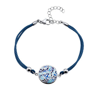 Crystalp Sophisticated textile Bracciale Trencadis 72008.BLU.E