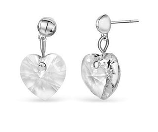 Crystalp Orecchini romantici a forma di cuore Lovely Heart 4022.CAB.R