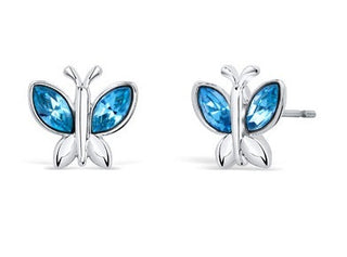 Crystalp Orecchini coordinati Farfalla con cristalli 40297.AQU.R
