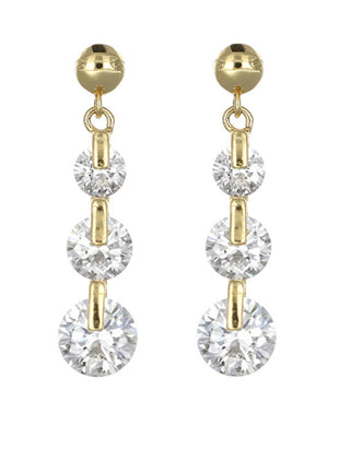 Crystalp Orecchini pendenti placcati in oro con cristalli Mood 42242.G