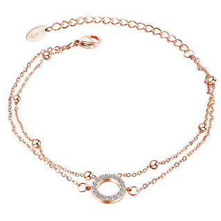 Crystalp Elegante Bracciale In Bronzo Con Anello 22147.Erg