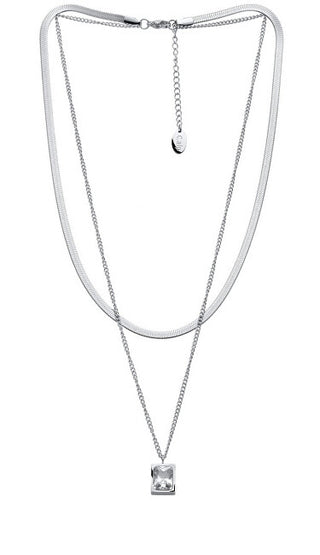 Crystalp Elegante collana doppia con vero cristallo 32139.WHI.E