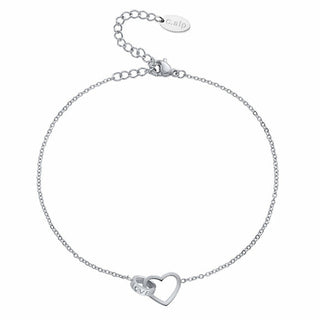 Crystalp Elegante cavigliera in acciaio Together 29004.E