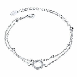 Crystalp Elegante bracciale in acciaio con anello 22147.E
