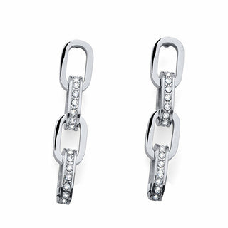 Crystalp Orecchini alla moda in acciaio con cristalli Touch Link 40524.E