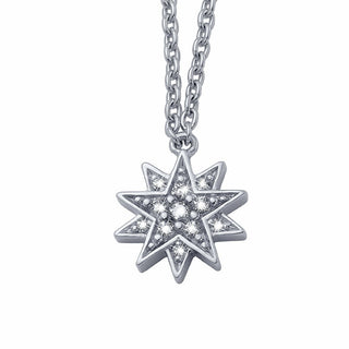 Crystalp Collana in argento scintillante Stella con cristalli Sisy 32134.S
