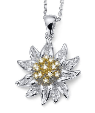 Crystalp Collana in argento scintillante Edelweiss 30552.S