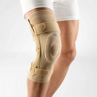 Bauerfeind Genutrain S Pro Knee Brace with Adjustable Side Splints Nature Right Size 1
