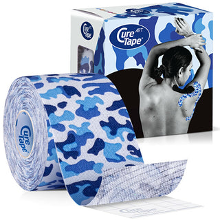 Curetape Nastro Kinesiologico Blu Militare 5 Cm X 5 M