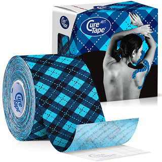 Curetape Nastro Kinesiologico Tartan Blue 5 Cm X 5 M