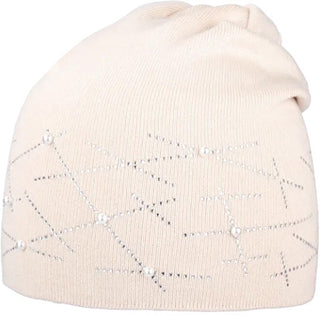 Capu Cappello Da Donna panna con brillantini