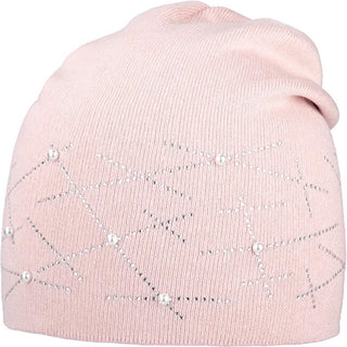 Capu Cappello Da Donna rosa chiaro con brillantini