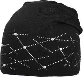 Capu Cappello Da Donna nero con brillantini misti