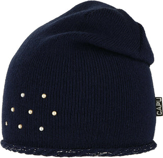 Capu Women's blue hat with pearls 