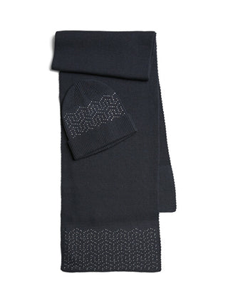 Pieces Set Donna - Cappello e Sciarpa PCNASMINE 17152729 Ombre Blue