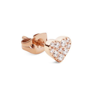 Daniel Wellington Orecchino Singolo In Bronzo Cuore Con Cristalli Dw00400858