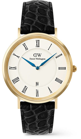 Daniel wellington Classic 40 Roman Numerals Black Croc Belly G DW00100915