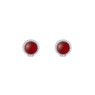 Daniel wellington Eleganti orecchini bottone con agata e cristalli Audrey DW00401416