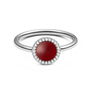 Daniel wellington Elegante anello con agata rossa e cristalli Audrey DW0040123 - Circuito: 48 mm