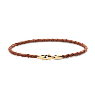 Daniel Wellington Brown Braided Leather Bracelet St Mawes Daniel Dw0040174 - Length: 18.5 Cm 