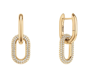 Daniel wellington Luxury gold-plated Orecchini 2 in 1 Crystal Link DW00400594