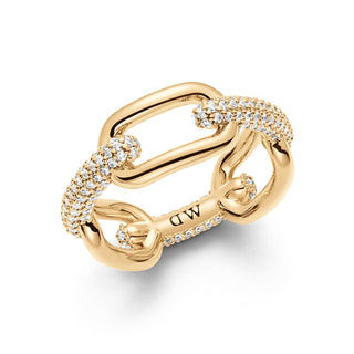 Daniel Wellington Anillo de lujo chapado en oro Crystal Link Dw0040059 - Circunferencia: 62 Mm 