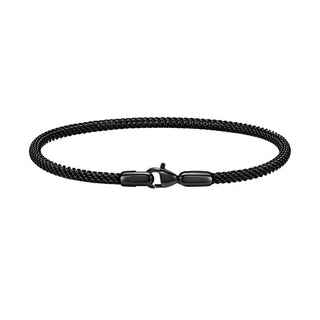 Daniel Wellington Bracciale In Acciaio Nero Alla Moda, Maglia Perfetta, Dw0040069 - Lunghezza: 17,5 Cm