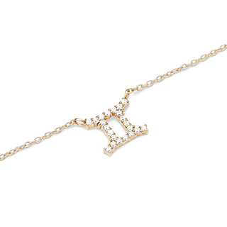 Daniel Wellington Collana Placcata Oro Senza Tempo Gemelli Segno Zodiacale In Cristallo Dw00400921