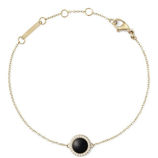 Daniel wellington Delicato bracciale IN galvanica oro con agata nera E cristalli DW00401426