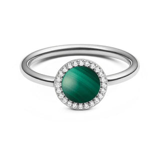 Daniel wellington Elegante anello con malachite e cristalli Audrey DW00401317 - Circuito: 47 mm