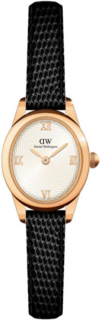 Daniel wellington Ophelia Mini 22x25,5 Black Lizard White Guilloché RG DW00100893