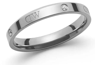 Daniel Wellington Anello Originale In Acciaio Con Cristalli Classic Lumine Dw0040023 - Circuito: 50 Mm
