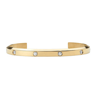 Daniel wellington Classic Lumine DW004017 Open Solid Gold Plated Bracciale - Length: 15.5 cm