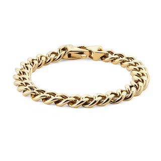 Daniel Wellington Bracciale Da Uomo Placcato Oro Ellipse Cuban Chain Dw0040166 - Lunghezza: 20,5 Cm