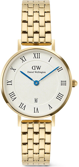 Daniel wellington Petite 28 Roman Numerals Date 5-Link White Gold DW00100857
