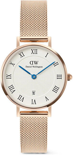 Daniel Wellington Petite 28 Roman Numerals Melrose White Rose Gold Dw00100856 