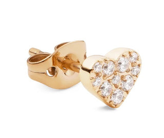 Daniel wellington Orecchino singolo dorato cuore con cristalli DW00400868
