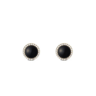 Daniel wellington Orecchini bottone dorati con agata e cristalli Audrey DW00401408