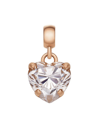 Daniel Wellington Colgante chapado en oro con corazón transparente Charms Dw00400424 