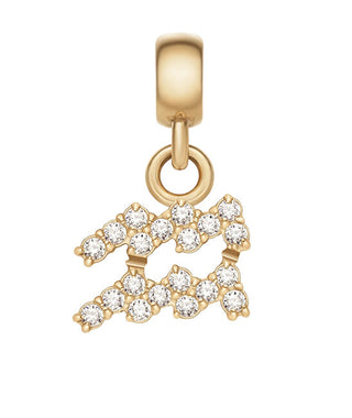 Daniel Wellington Colgante Chapado en Oro con Cristales Acuario Cristal Zodiaco Dw00400764 