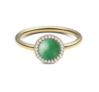Daniel wellington Anello dorato con giadeite e cristalli Audrey DW0040134 - Circuito: 58 mm