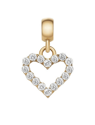 Daniel wellington Gold-plated heart Ciondolo con clear crystals Charms DW00400432