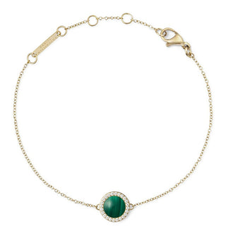 Daniel wellington Bracciale elegante placcato oro con malachite e cristalli DW00401425