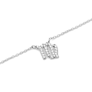 Daniel Wellington Charming Steel Necklace With Virgo Zodiac Sign In Crystal Dw00400948 