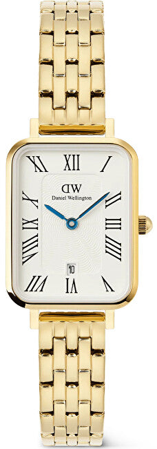 Daniel Wellington Cuadro 20X26 Números Romanos Fecha 5 Mallas Oro Blanco Dw00100861 