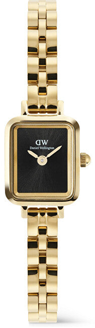 Daniel wellington Quadro Mini 15.4x18.2 Arch 3-Link Onyx Sunray Gold DW00100851