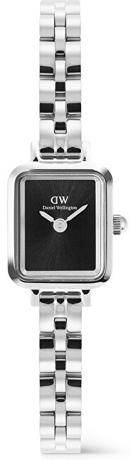 Daniel wellington Quadro Mini 15.4x18.2 Arch 3-Link Onyx Sunray Silver DW00100845